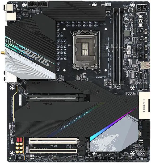 Alt view image 2 of 6 - GIGABYTE Z790 AORUS TACHYON X LGA 1700 Intel Z790 EATX Motherboard with DDR5, 4*M.2, PCIe 5.0, USB 3.2 Gen2X2 Type-C, Intel WiFi 6E, Intel 2.5GbE LAN, Q-Flash Plus, EZ-Latch