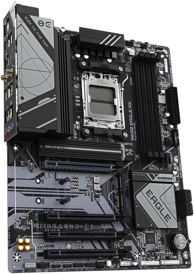 Alt view image 3 of 7 - GIGABYTE B650 EAGLE AX AM5 LGA 1718 AMD B650 ATX , DDR5 Triple M.2, PCIe 5.0, USB 3.2 Gen2x2 Type-C, AMD Wi-Fi 6E, Realtek GbE LAN