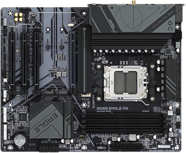 Alt view image 6 of 7 - GIGABYTE B650 EAGLE AX AM5 LGA 1718 AMD B650 ATX , DDR5 Triple M.2, PCIe 5.0, USB 3.2 Gen2x2 Type-C, AMD Wi-Fi 6E, Realtek GbE LAN