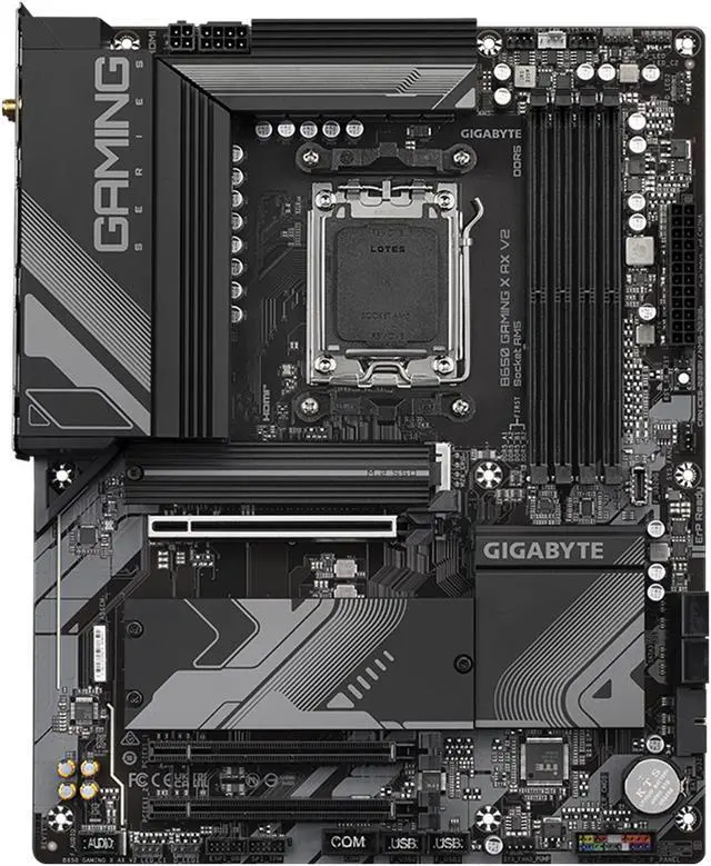 Alt view image 2 of 6 - GIGABYTE B650 GAMING X AX V2 AM5 LGA 1718 AMD B650 ATX DDR5, Triple M.2, PCIe 5.0, USB 3.2 Gen2x2 Type-C, AMD Wi-Fi 6E, Realtek 2.5GbE LAN
