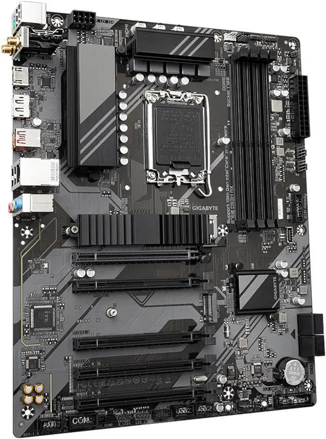 Alt view image 3 of 6 - GIGABYTE B760 DS3H AX LGA 1700 Intel B760 ATX Motherboard with DDR5, 2x M.2, PCIe 4.0, USB 3.2 Gen 2 Type-C, WiFi 6E Realtek GbE LAN, Q-Flash Plus, PCIe EZ-Latch