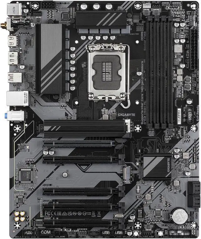 Alt view image 2 of 5 - GIGABYTE B760 DS3H AC LGA 1700 Intel B760 ATX Motherboard with DDR5, M.2, PCIe 4.0, USB 3.2 Gen 2 Type-A, WiFi BLUETOOTH 5.1 SATA 6Gb/s
