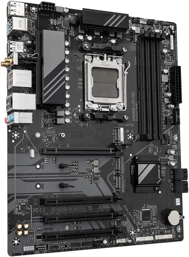 Alt view image 3 of 6 - GIGABYTE B650 UD AC (rev. 1.0) AM5 LGA 1718 AMD B650 ATX Motherboard with 5-Year Warranty, DDR5, PCIe 4.0 M.2, PCIe 4.0, USB 3.2 Gen2x2 Type-C, GbE LAN