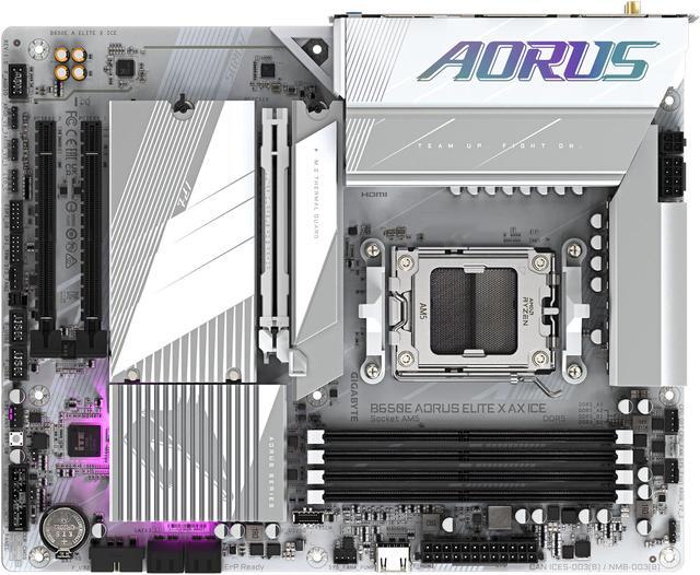 Alt view image 5 of 7 - GIGABYTE B650E AORUS ELITE X AX ICE AM5 LGA 1718 AMD B650 ATX Motherboard with 5-Year Warranty, DDR5, 3x M.2, PCIe 5.0, USB 3.2 Gen2X2 Type-C, WiFi 6E, 2.5GbE LAN, Q-Flash Plus, EZ-Latch Plus