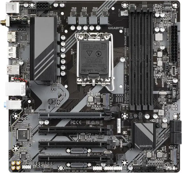 Alt view image 3 of 5 - GIGABYTE B760M C V2 LGA 1700 Intel B760 M-ATX Motherboard with DDR5, Triple M.2, PCIe 4.0, USB 3.2 Gen 2x2 Type-C, WiFi 6, 1GbE LAN, Q-Flash Plus, EZ-Latch