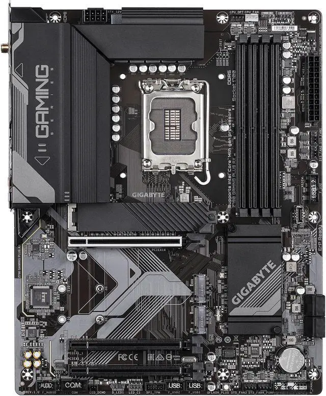Alt view image 2 of 5 - GIGABYTE Z790 GAMING PLUS AX LGA 1700 Intel Z790 ATX Motherboard with DDR5, Triple M.2, PCIe 4.0, USB 3.2 Gen2 Type-C, Realtek Wi-Fi 6, Realtek LAN, Q-Flash Plus, EZ-Latch