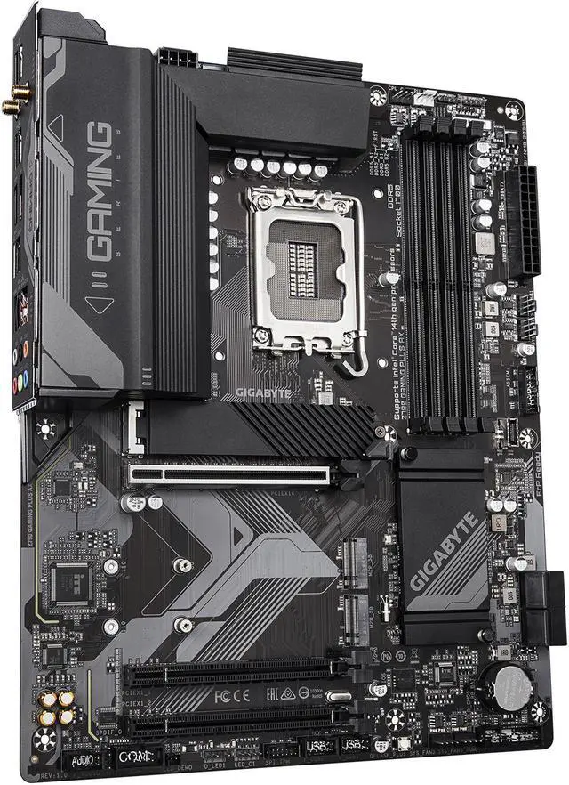 Alt view image 3 of 5 - GIGABYTE Z790 GAMING PLUS AX LGA 1700 Intel Z790 ATX Motherboard with DDR5, Triple M.2, PCIe 4.0, USB 3.2 Gen2 Type-C, Realtek Wi-Fi 6, Realtek LAN, Q-Flash Plus, EZ-Latch
