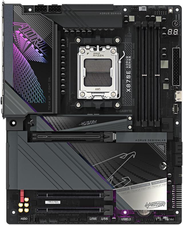 Alt view image 2 of 5 - GIGABYTE X870E AORUS MASTER AM5 LGA 1718, ATX, DDR5, 4x M.2, PCIe 5.0, USB4, Wi-Fi 7, 5GbE LAN, EZ-Latch, 5-Year Warranty
