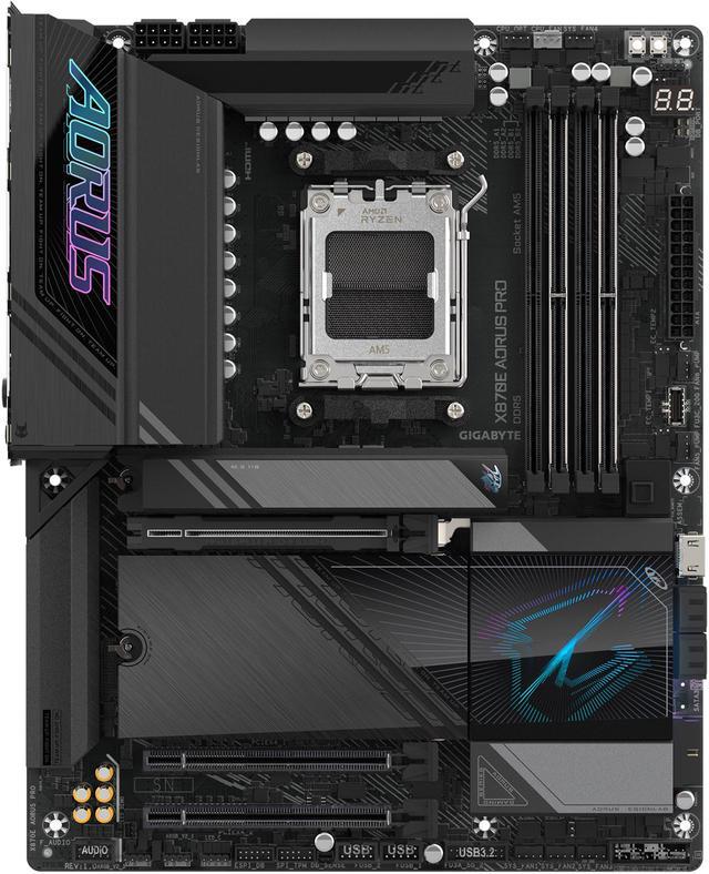 Alt view image 2 of 5 - GIGABYTE X870E AORUS PRO AM5 LGA 1718, ATX, DDR5, 4x M.2, PCIe 5.0, USB4, Wi-Fi 7, 2.5GbE LAN, EZ-Latch, 5-Year Warranty
