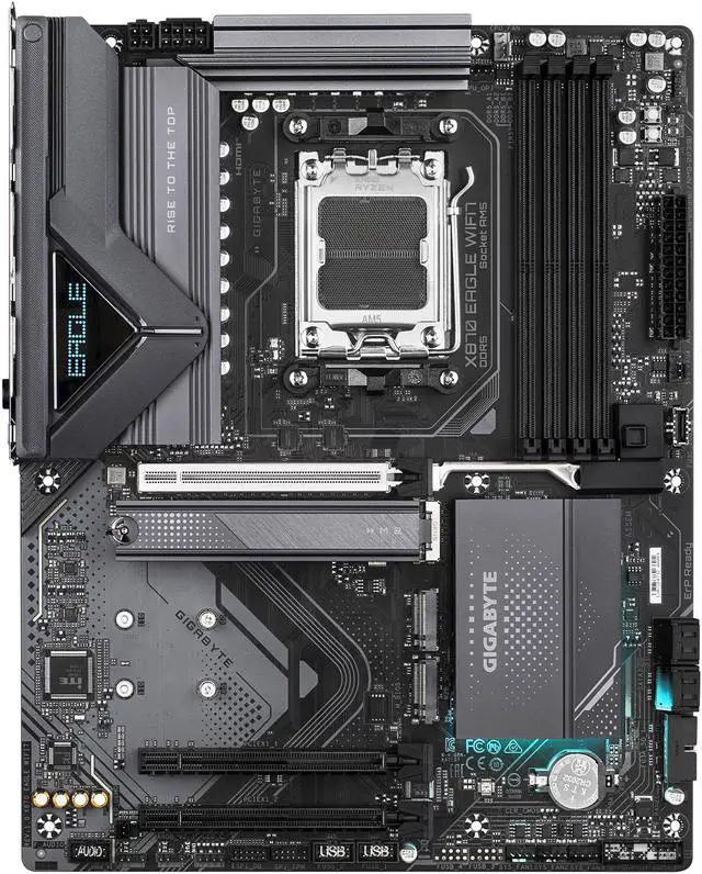 Alt view image 2 of 5 - GIGABYTE X870 EAGLE WIFI7 AM5 LGA 1718, ATX, DDR5, 4 x SATA 6Gb/s,  3x M.2, PCIe 5.0, USB4, Wi-Fi 7, 2.5GbE LAN, EZ-Latch, 5-Year Warranty