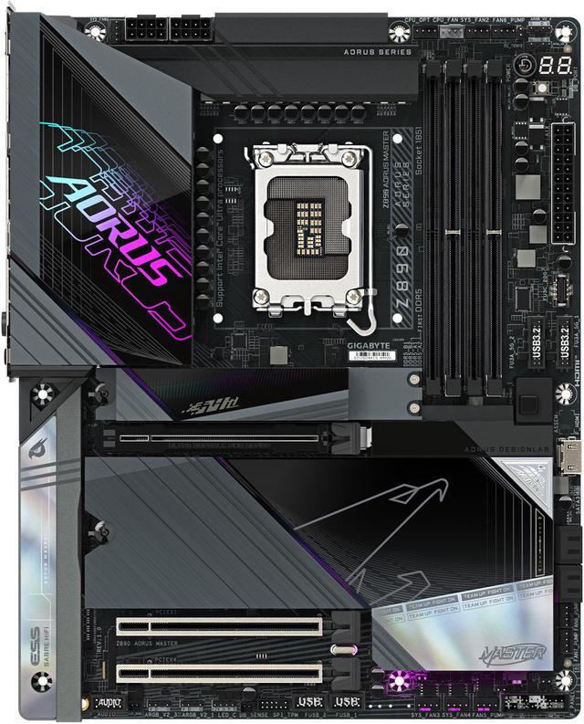 Alt view image 2 of 4 - GIGABYTE Z890 AORUS MASTER Ultra Core (Series 2) LGA 1851, ATX, DDR5, 5x M.2, PCIe 5.0, Thunderbolt 4, WIFI7, 10GbE LAN, EZ-Latch