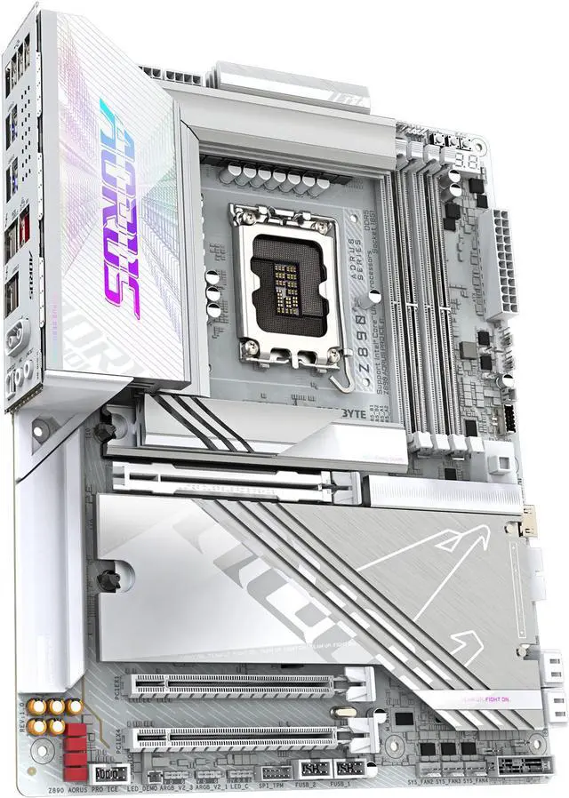 Alt view image 3 of 4 - GIGABYTE Z890 AORUS PRO ICE Ultra Core (Series 2) LGA 1851, ATX, DDR5, 5x M.2, PCIe 5.0, Thunderbolt 4, WIFI7, 5GbE LAN, EZ-Latch