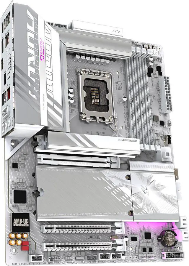 Alt view image 3 of 4 - GIGABYTE Z890 AORUS ELITE WIFI7 ICE Ultra Core (Series 2) LGA 1851, ATX, DDR5, 4x M.2, PCIe 5.0, Thunderbolt 4, WIFI7, 2.5GbE LAN, EZ-Latch