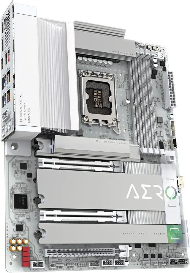 Alt view image 3 of 4 - GIGABYTE Z890 AERO G Ultra Core (Series 2) LGA 1851, ATX, DDR5, 5xM.2, PCIe 5.0, Thunderbolt 4, WIFI7, Dual 2.5Gbe LAN, EZ-Latch