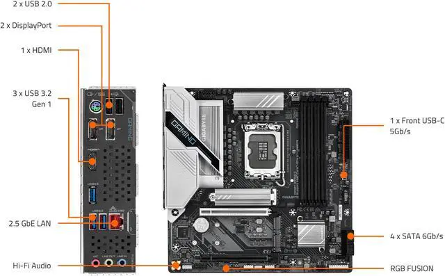 Alt view image 4 of 5 - Z890M GAMING X LGA 1851 Intel Z890 Micro ATX (280) Motherboards - Intel