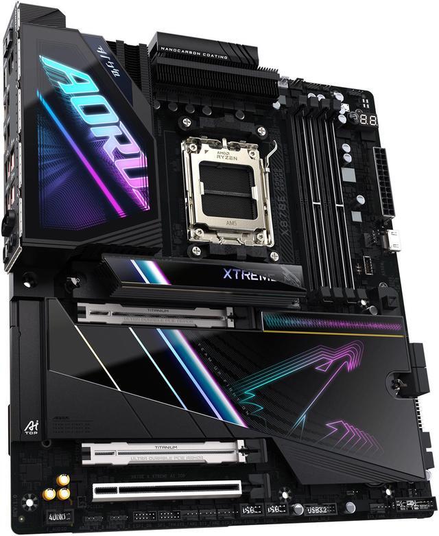 Alt view image 3 of 5 - GIGABYTE X870E AORUS XTREME AI TOP AMD AM5 LGA 1718 Motherboard, E-ATX, DDR5, 4x M.2, PCIe 5.0, USB4, WIFI7, 10GbE LAN, EZ-Latch, 5-Year Warranty