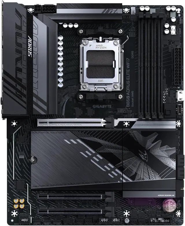 Alt view image 2 of 4 - GIGABYTE B850 AORUS ELITE WIFI7 AMD AM5 LGA 1718 Motherboard, ATX, DDR5, 3x M.2, PCIe 5.0, USB-C, WIFI7, 2.5GbE LAN, EZ-Latch 5-Year Warranty