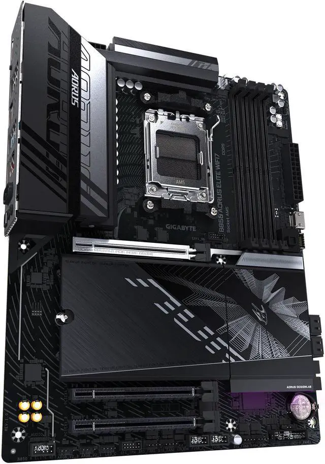 Alt view image 3 of 4 - GIGABYTE B850 AORUS ELITE WIFI7 AMD AM5 LGA 1718 Motherboard, ATX, DDR5, 3x M.2, PCIe 5.0, USB-C, WIFI7, 2.5GbE LAN, EZ-Latch 5-Year Warranty