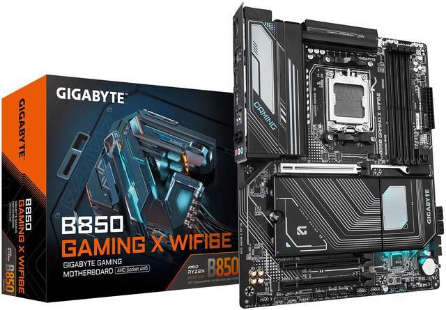 Main image of GIGABYTE B850 GAMING X WIFI6E AMD AM5 LGA 1718 Motherboard, ATX, DDR5, 3x M.2, PCIe 5.0, USB-C, WIFI6E, 2.5GbE LAN, EZ-Latch, 5-Year Warranty