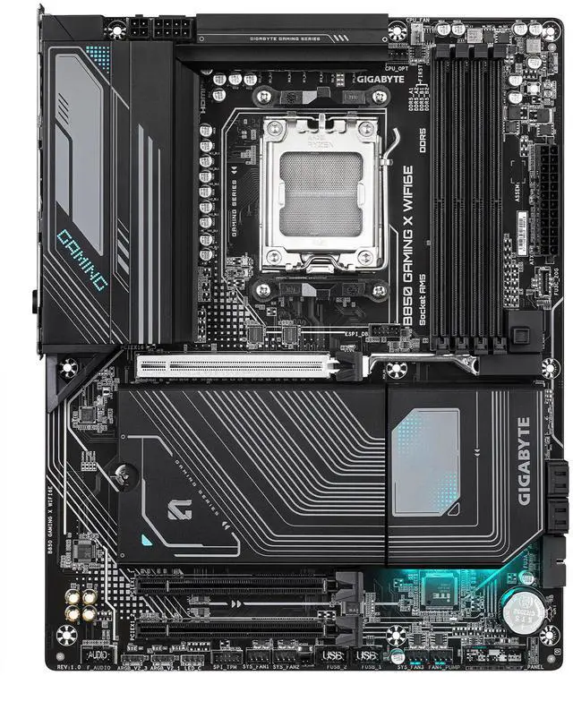 Alt view image 2 of 4 - GIGABYTE B850 GAMING X WIFI6E AMD AM5 LGA 1718 Motherboard, ATX, DDR5, 3x M.2, PCIe 5.0, USB-C, WIFI6E, 2.5GbE LAN, EZ-Latch, 5-Year Warranty