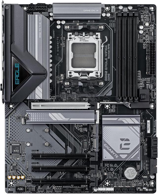 Alt view image 2 of 4 - GIGABYTE B850 EAGLE WIFI6E AMD AM5 LGA 1718 Motherboard, ATX, DDR5, 3x M.2, PCIe 5.0, USB-C, WIFI6E, 1GbE LAN, EZ-Latch 5-Year Warranty