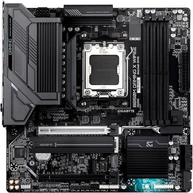 Alt view image 2 of 4 - GIGABYTE B850M GAMING X WIFI6E AMD AM5 LGA 1718 Motherboard, mATX, DDR5, 2x M.2, PCIe 5.0, USB-C, WIFI6E, 2.5GbE LAN, EZ-Latch, 5-Year Warranty