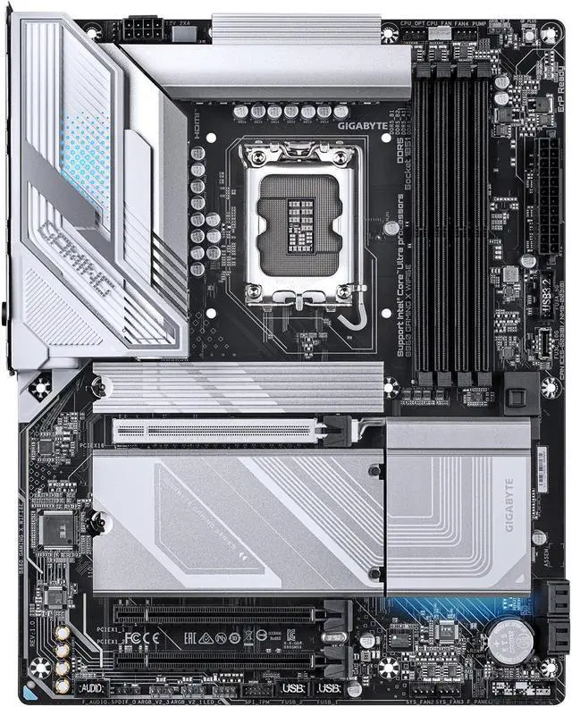 Alt view image 2 of 4 - GIGABYTE B860 GAMING X WIFI6E Intel Core Ultra (Series 2) LGA 1851 Motherboard, ATX, DDR5, 3x M.2, PCIe 5.0, USB-C, WIFI6E, 2.5GbE LAN, EZ-Latch
