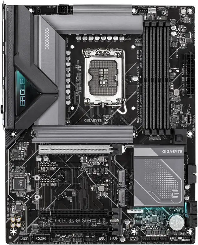 Alt view image 2 of 4 - GIGABYTE B860 EAGLE WIFI6E Intel Core Ultra (Series 2) LGA 1851 Motherboard, ATX, DDR5, 3x M.2, PCIe 5.0, USB-C, WIFI6E, 2.5GbE LAN, EZ-Latch