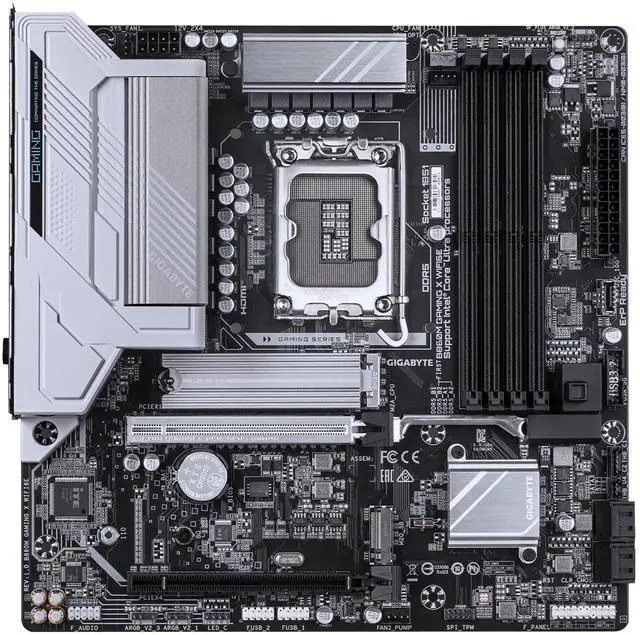 Alt view image 2 of 4 - GIGABYTE B860M GAMING X WIFI6E Intel Core Ultra (Series 2) LGA 1851 Motherboard, mATX, DDR5, 2x M.2, PCIe 5.0, USB-C, WIFI6E, 2.5GbE LAN, EZ-Latch
