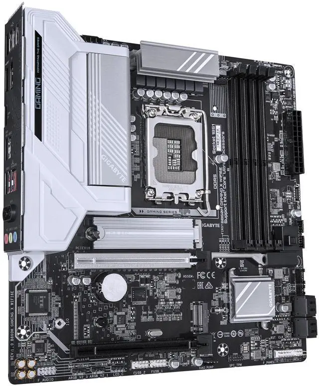 Alt view image 3 of 4 - GIGABYTE B860M GAMING X WIFI6E Intel Core Ultra (Series 2) LGA 1851 Motherboard, mATX, DDR5, 2x M.2, PCIe 5.0, USB-C, WIFI6E, 2.5GbE LAN, EZ-Latch