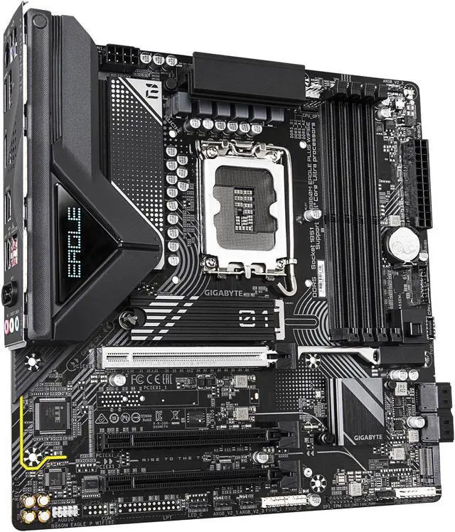 Alt view image 3 of 4 - GIGABYTE B860M EAGLE PLUS WIFI6E Intel Core Ultra (Series 2) LGA 1851 Motherboard, mATX, DDR5, 2x M.2, PCIe 5.0, USB-C, WIFI6E, 2.5GbE LAN, EZ-Latch
