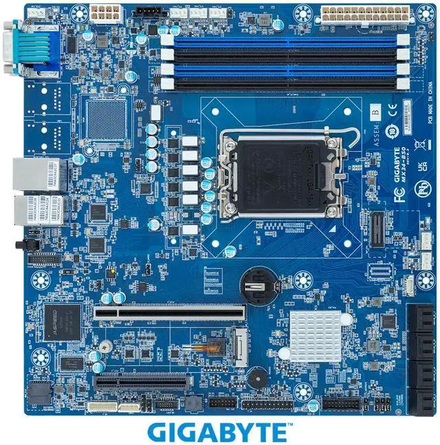 Alt view image 2 of 5 - GIGABYTE MX34-BS0 Motherboard - Intel® Xeon® E-2400 - microATX UP
