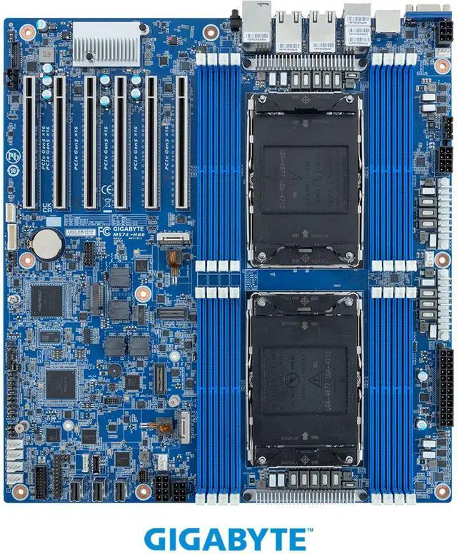 Alt view image 2 of 3 - GIGABYTE MS74-HB0 Motherboard - Intel® Xeon® 6 Processors - E-ATX DP