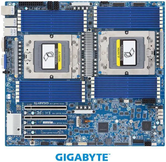Alt view image 2 of 3 - GIGABYTE MZ73-LM2 Motherboard - AMD EPYC™ 9005/9004 - E-ATX DP PCIe Gen5 cTDP 500W