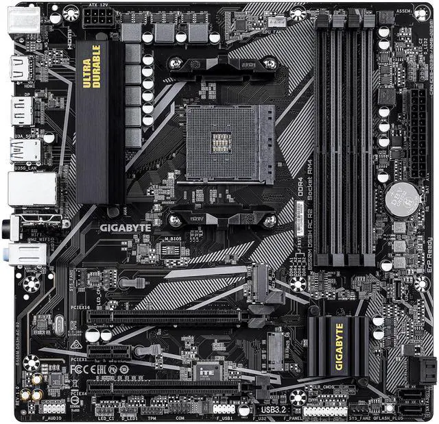 Alt view image 2 of 5 - GIGABYTE B550M DS3H AC R2 AM4 AMD B550 Micro ATX Motherboard
