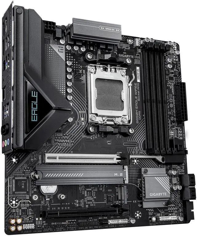 Alt view image 3 of 5 - GIGABYTE B850M EAGLE WIFI6E AMD AM5 Motherboard, M-ATX, DDR5, 2x M.2, PCIe 5.0, USB-C, USB 3.2 Gen 2, WIFI6E, 2.5GbE LAN, EZ-Latch, Wi-Fi EZ-Plug
