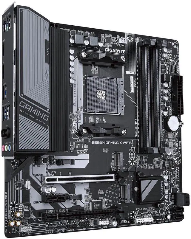 Alt view image 3 of 5 - GIGABYTE B550M GAMING X WIFI6 AM4 AMD B550 Micro ATX Motherboard