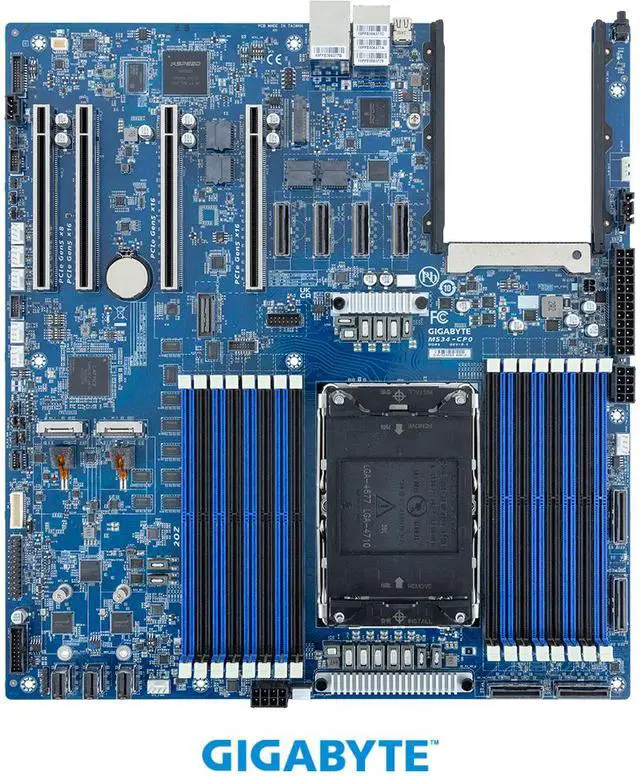 Alt view image 2 of 3 - GIGABYTE MS34-CP0 Motherboard - Intel® Xeon® 6 Processors R1S - E-ATX UP
