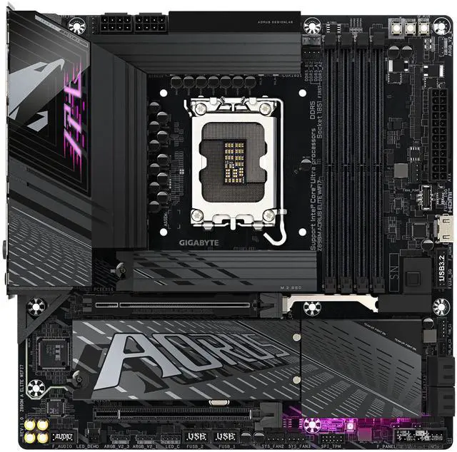 Alt view image 2 of 6 - GIGABYTE Z890M A ELITE WIFI7 LGA 1851 Intel Z890 Micro ATX Motherboard