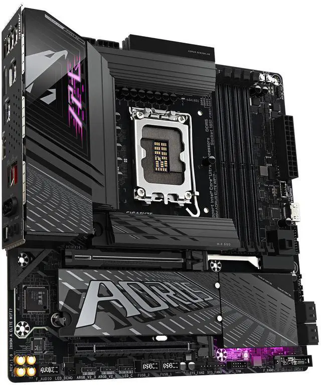 Alt view image 3 of 6 - GIGABYTE Z890M A ELITE WIFI7 LGA 1851 Intel Z890 Micro ATX Motherboard