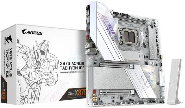 Main image of GIGABYTE X870 AORUS TACHYON ICE AM5 AMD X870 Extended ATX AMD X870 Motherboard
