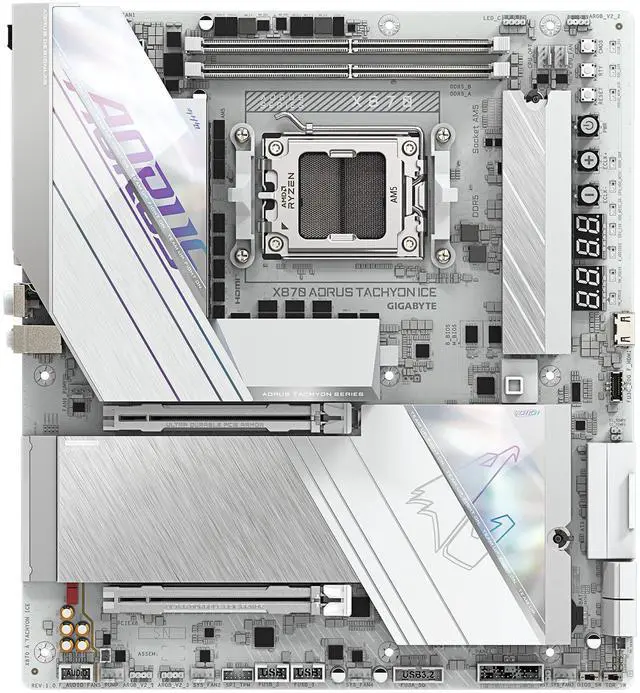 Alt view image 2 of 6 - GIGABYTE X870 AORUS TACHYON ICE AM5 AMD X870 Extended ATX AMD X870 Motherboard