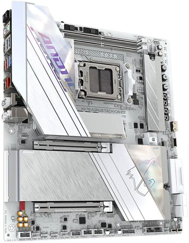 Alt view image 3 of 6 - GIGABYTE X870 AORUS TACHYON ICE AM5 AMD X870 Extended ATX AMD X870 Motherboard
