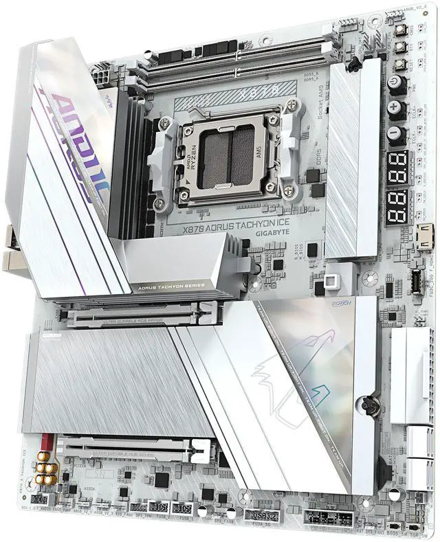 Alt view image 4 of 6 - GIGABYTE X870 AORUS TACHYON ICE AM5 AMD X870 Extended ATX AMD X870 Motherboard