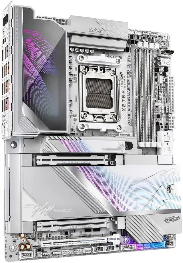 Alt view image 5 of 7 - GIGABYTE X870E AORUS MASTER X3D ICE AM5 AMD X870E ATX Motherboard