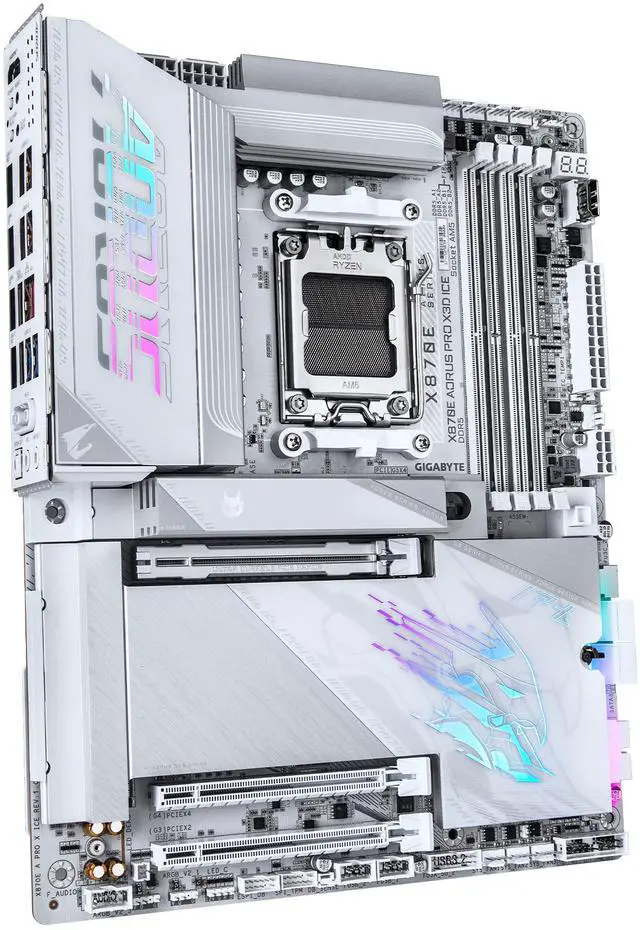 Alt view image 5 of 7 - GIGABYTE X870E AORUS PRO X3D ICE AM5 AMD X870E ATX Motherboard