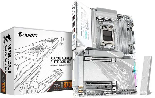Main image of GIGABYTE X870E AORUS ELITE X3D ICE AM5 AMD X870E ATX Motherboard