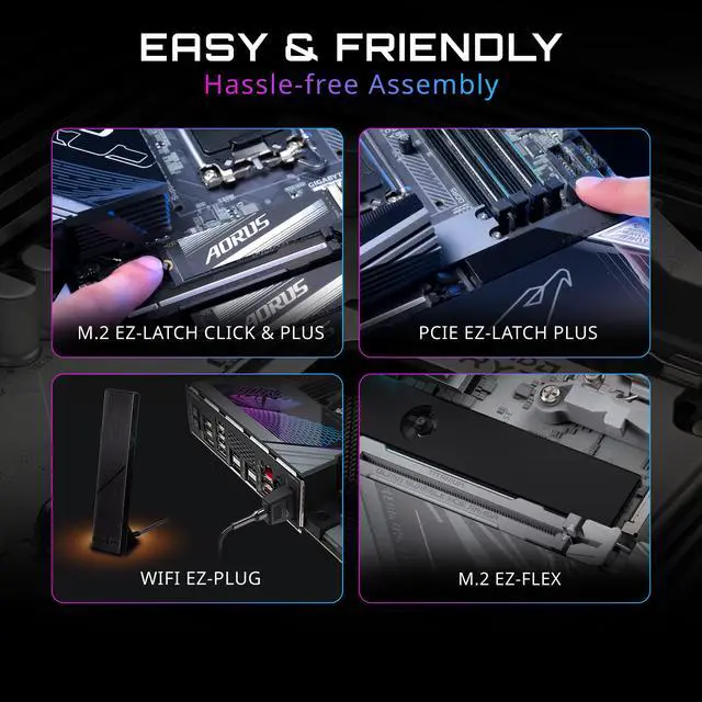 Alt view image 6 of 7 - GIGABYTE X870E AORUS ELITE X3D ICE AM5 AMD X870E ATX Motherboard