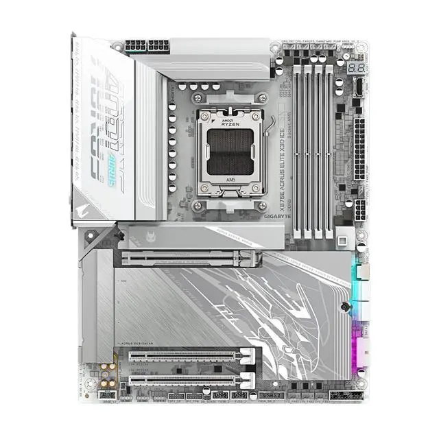 Alt view image 2 of 7 - GIGABYTE X870E AORUS ELITE X3D ICE AM5 AMD X870E ATX Motherboard