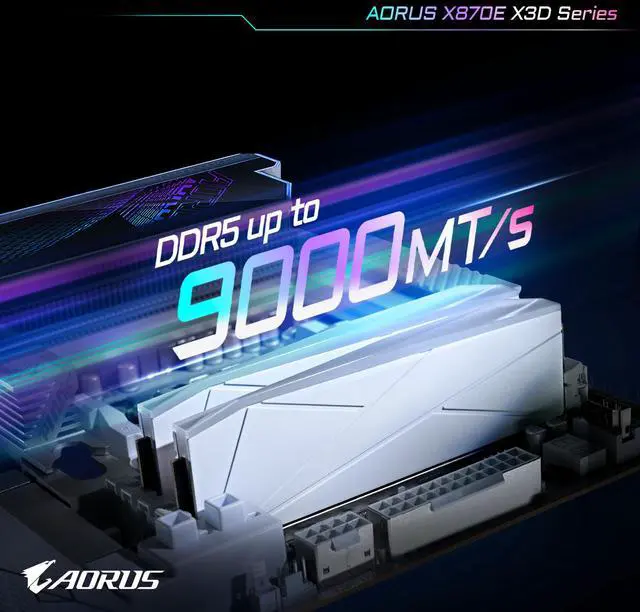 Alt view image 10 of 10 - GIGABYTE X870E AORUS ELITE X3D ICE AM5 AMD X870E ATX Motherboard